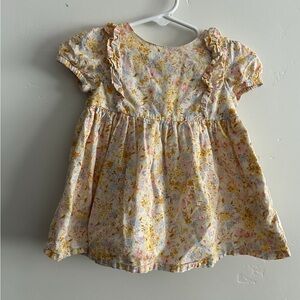 Floral Kids Dress in Yellow and Pink